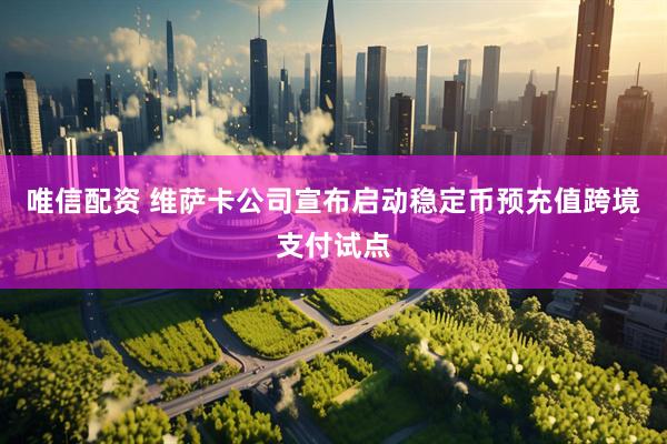 唯信配资 维萨卡公司宣布启动稳定币预充值跨境支付试点