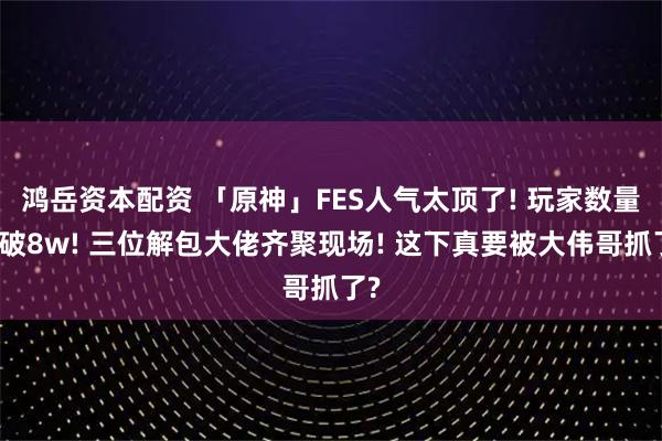 鸿岳资本配资 「原神」FES人气太顶了! 玩家数量突破8w! 三位解包大佬齐聚现场! 这下真要被大伟哥抓了?